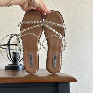 Steve Madden Brown Studded Sandals